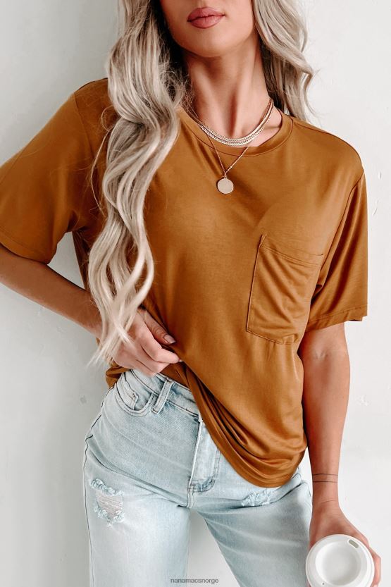 brunt sukker NanaMacs kortermet T-skjorte med rund hals 402NJ0626