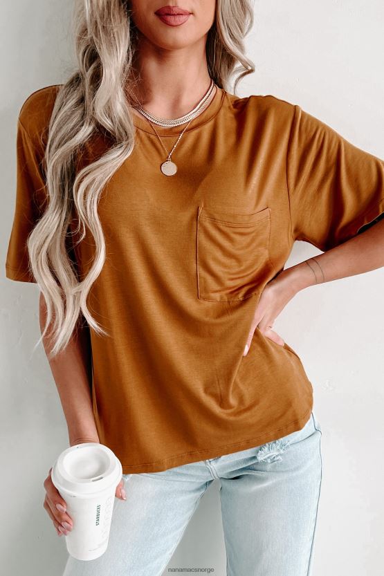 brunt sukker NanaMacs kortermet T-skjorte med rund hals 402NJ0626