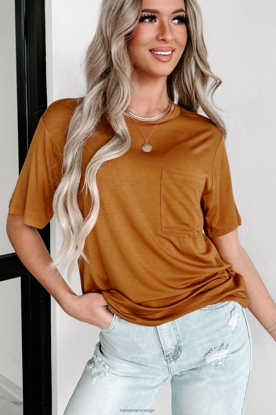 brunt sukker NanaMacs kortermet T-skjorte med rund hals 402NJ0626