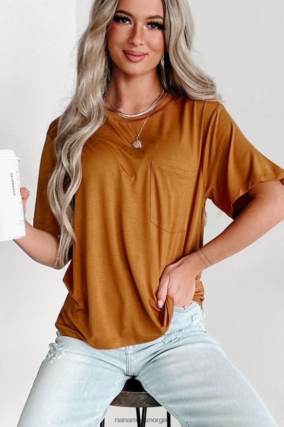 brunt sukker NanaMacs kortermet T-skjorte med rund hals 402NJ0626