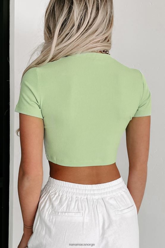 grønn NanaMacs glemte minner ribbet beskjæring tee 402NJ0571