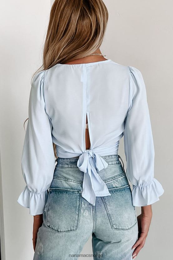 baby blå NanaMacs jobb smartere langermet topp 402NJ0933