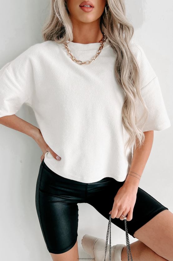 elfenbein NanaMacs kortermet topp med ledning 402NJ0692