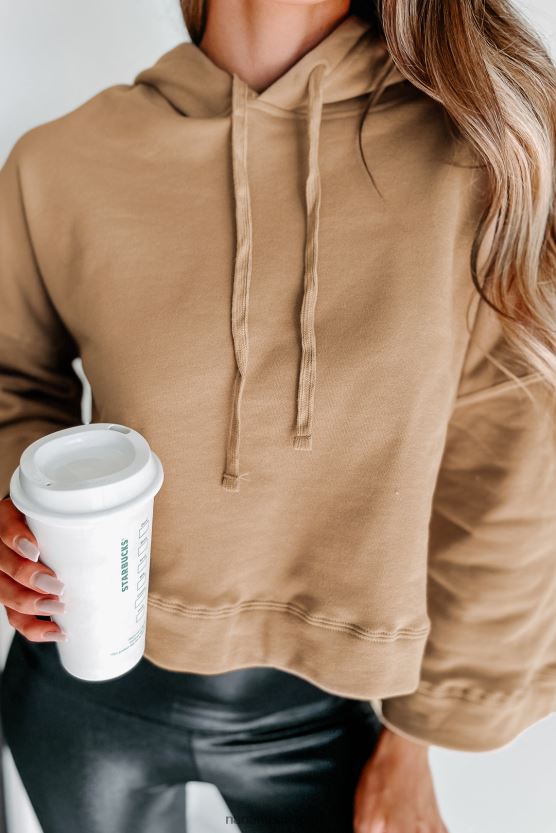 kamel NanaMacs slappe mer vide ermer hette topp 402NJ01763