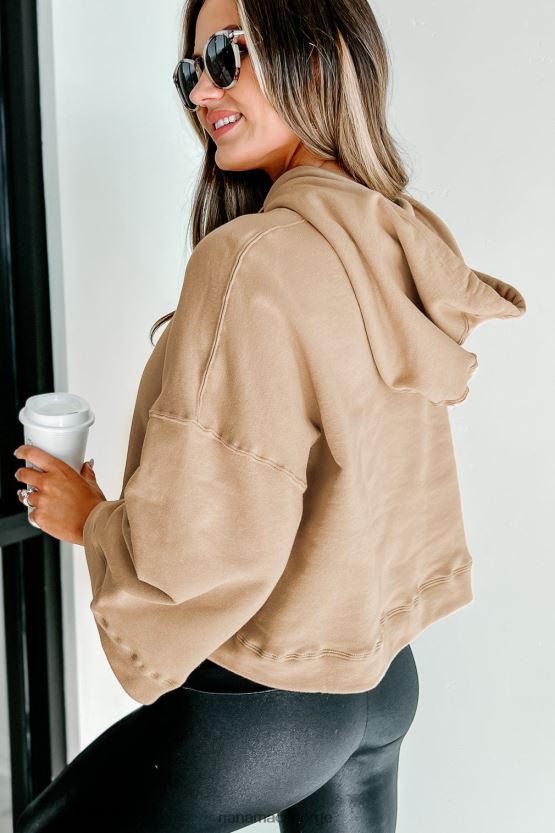 kamel NanaMacs slappe mer vide ermer hette topp 402NJ01763