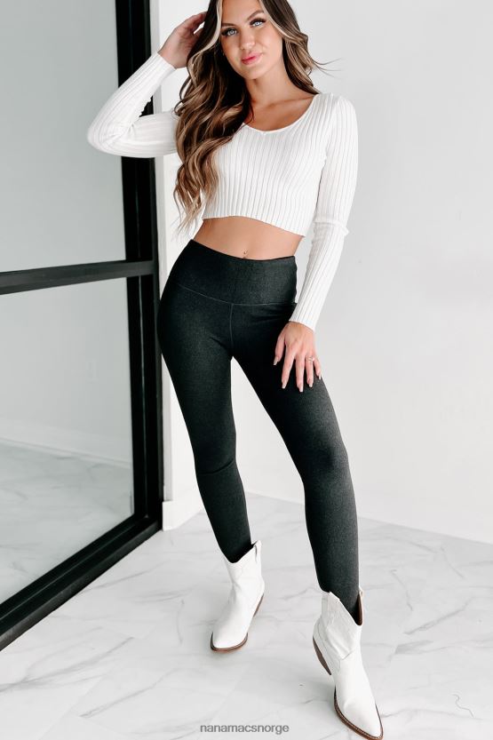 off white NanaMacs min eneste v-hals langermet topp 402NJ0707