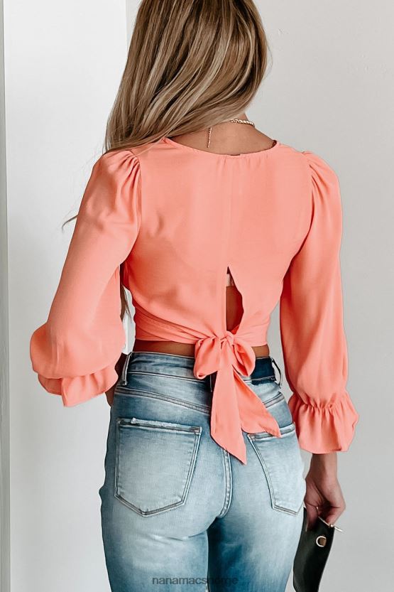 oransje NanaMacs jobb smartere langermet topp 402NJ0935