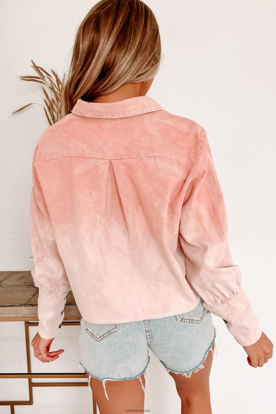 rødme NanaMacs bleke deg en leksjon bleket cordfløyel beskåret button-down 402NJ01474
