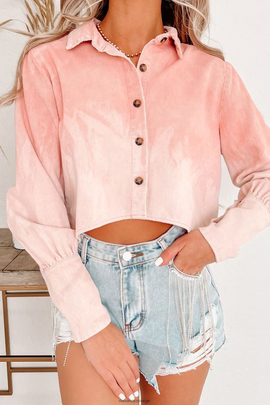 rødme NanaMacs bleke deg en leksjon bleket cordfløyel beskåret button-down 402NJ01474