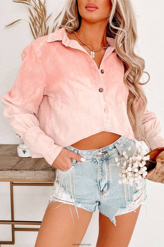 rødme NanaMacs bleke deg en leksjon bleket cordfløyel beskåret button-down 402NJ01474