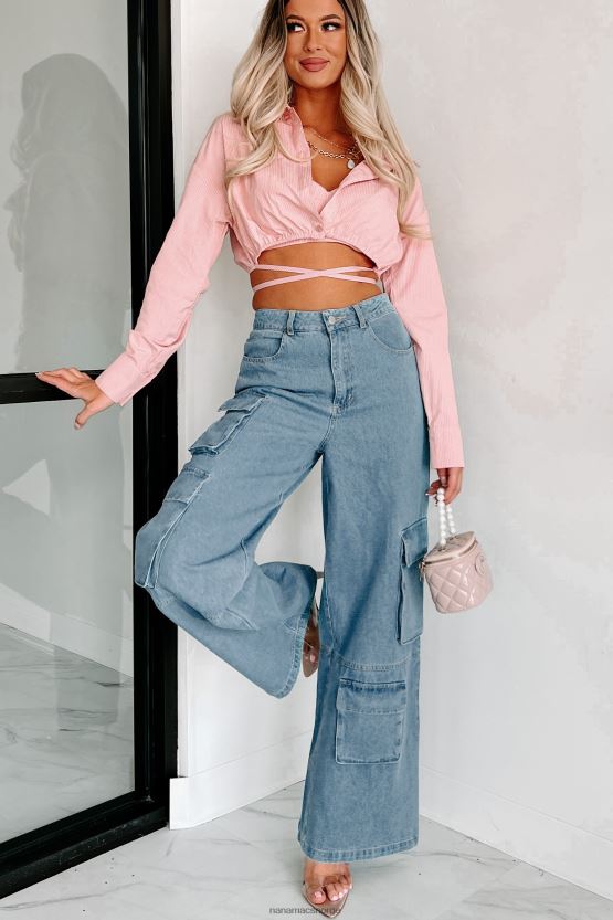 rosa NanaMacs søte skritt strippet toppsett 402NJ01153