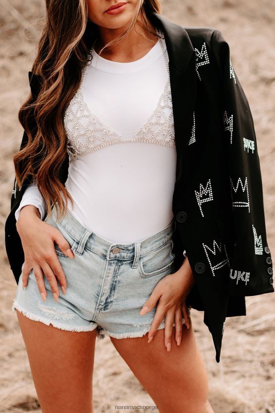 sølv NanaMacs glam shot rhinestone bh topp 402NJ01169