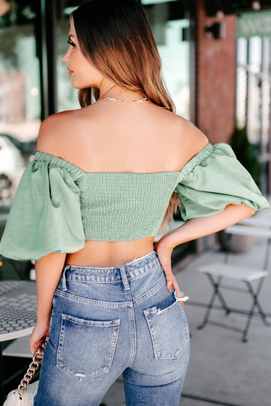 salvie NanaMacs praktfull, skinnende topp med puffermer 402NJ01248