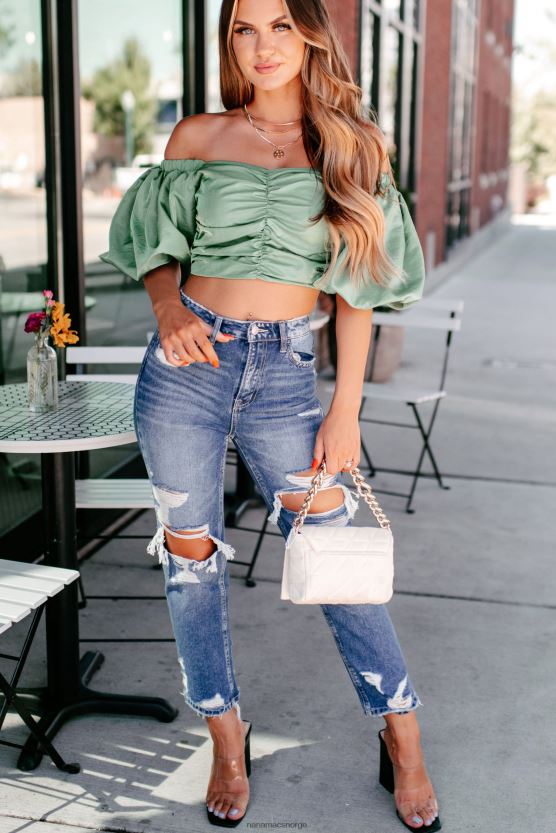 salvie NanaMacs praktfull, skinnende topp med puffermer 402NJ01248