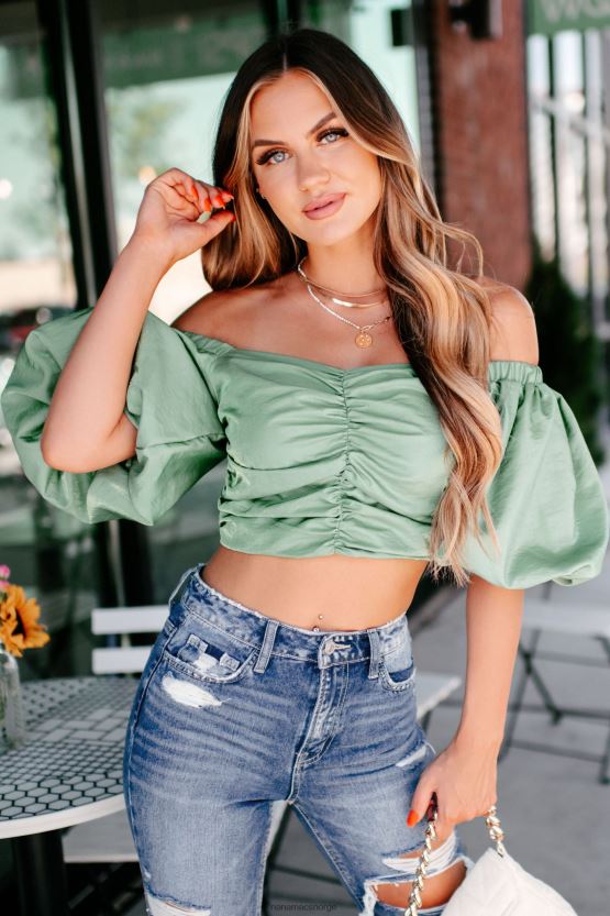 salvie NanaMacs praktfull, skinnende topp med puffermer 402NJ01248