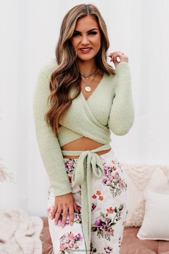 salvie NanaMacs stille sjarmerende langermet omslagstopp 402NJ01506