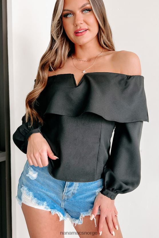 svart NanaMacs guddommelig stil utenfor skuldertoppen 402NJ0829